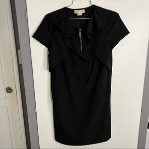 Michael Kors Black MIDI Ruffle Dress Size medium